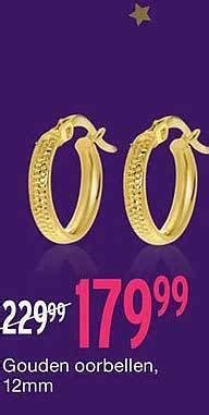 gouden oorbellen aanbieding.